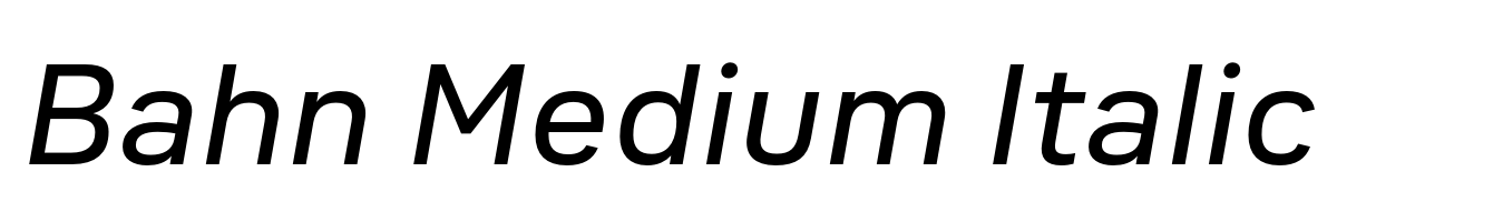 Bahn Medium Italic